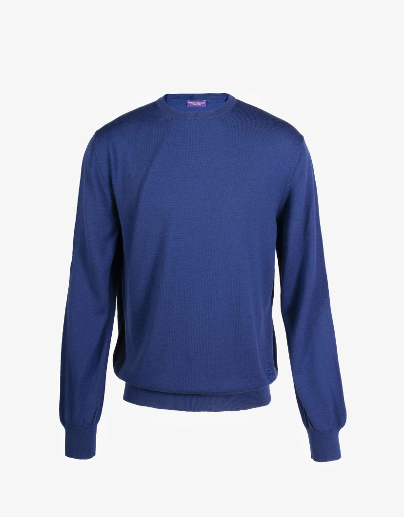Patrick Hellmann Collection Blue Sweater Pullover Round Neck image